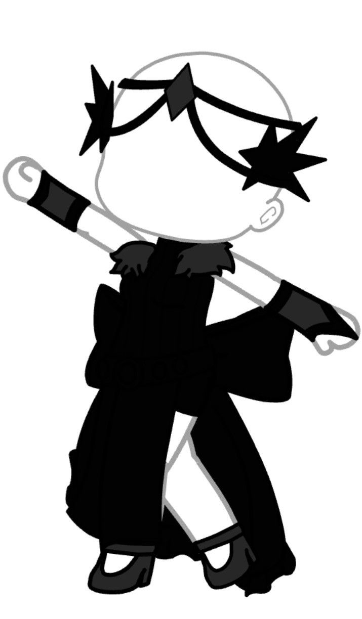 a black and white drawing of a girl with stars on her head holding a wand