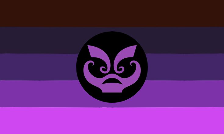 an image of a purple and black striped background with a mask on it's face