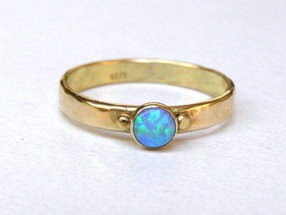 Opal Solitaire Ring, Opal Engagement Ring, Stackable Ring, Alternative Engagement Ring, Blue opal Ri Traditional Ring, Engagement Ring Blue, Opal Solitaire Ring, Blue Opal Ring, Blue Engagement Ring, Opal Engagement Ring, Traditional Engagement Rings, Handmade Engagement Rings, Ring Opal