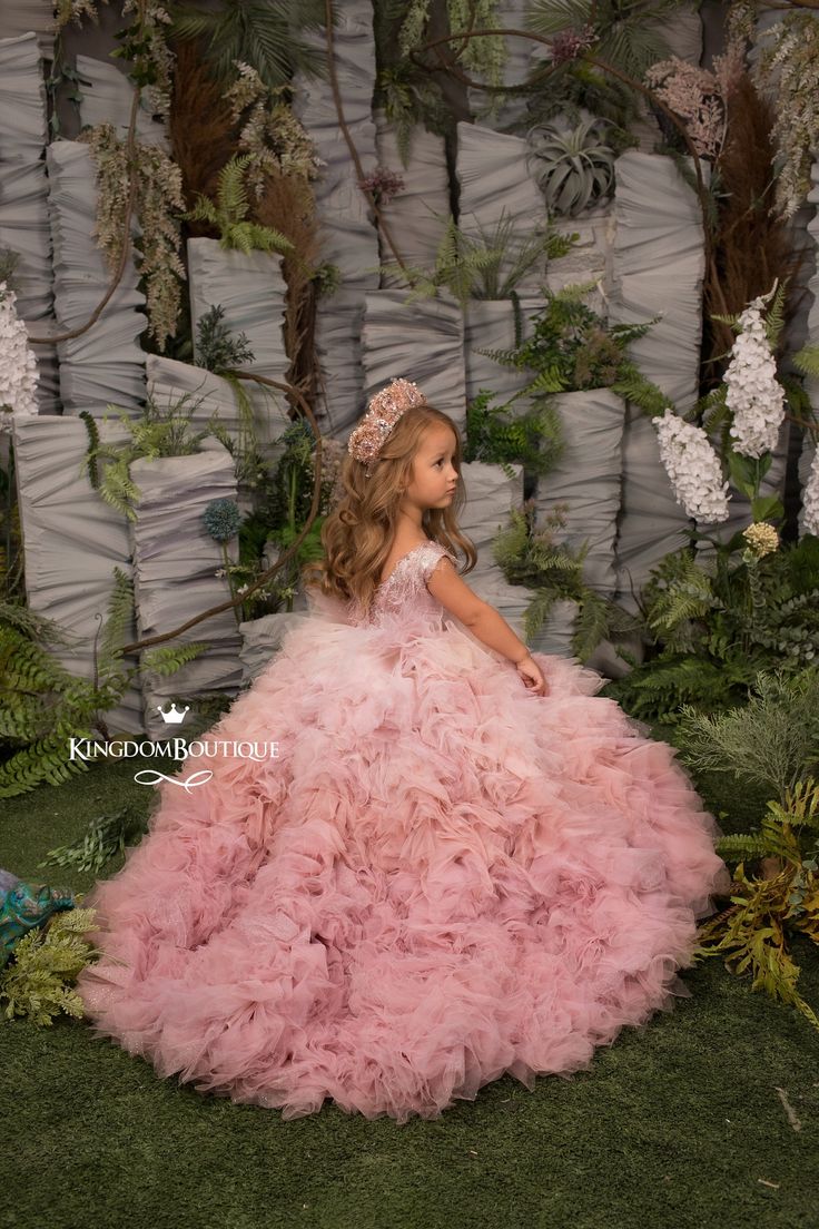 "Gorgeous blush pink flower girl dress with multilayered skirt, satin corset with weightless feathers . Specially designed of unique girls dress pattern for your chic special occasions, wedding, birthday, first communion, pageant, bridesmaid party, Christmas. Item material: upper layer of the skirt - tulle middle layer of the skirt - tulle lower layer of the skirt - taffeta corset - satin, feathers Item color: Blush pink Size: 12m-2-3-4-5-6-7-8-9-10 The size chart is the picture of the listing. Blush Pink Flower Girl Dress, Formal Flower Girl, Gray Flower Girl, Pink Flower Girl Dress, Purple Flower Girls, Photoshoot Christmas, Dress For Special Occasion, Quinceanera Pink, Purple Flower Girl Dress