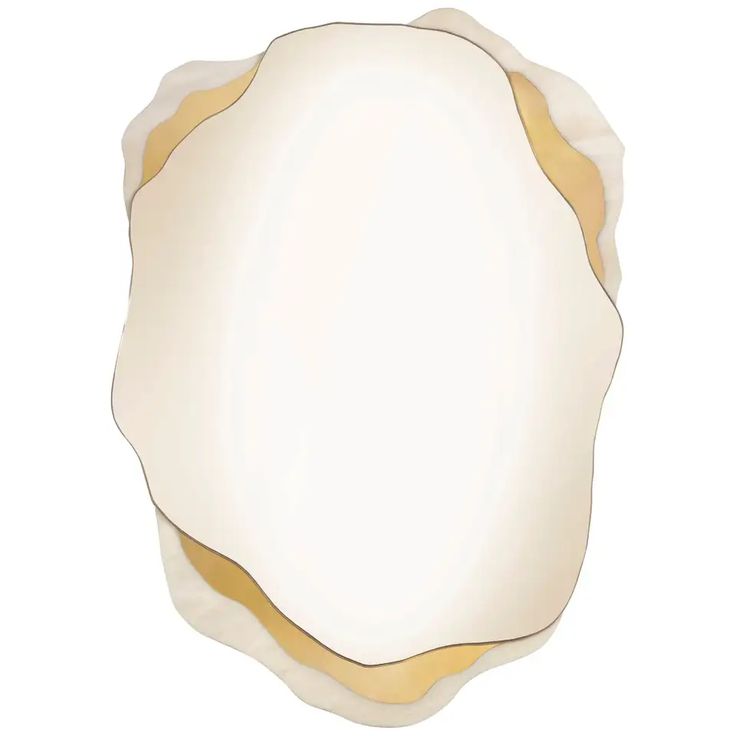 a white plate with gold trim around the edges on a white background, top view