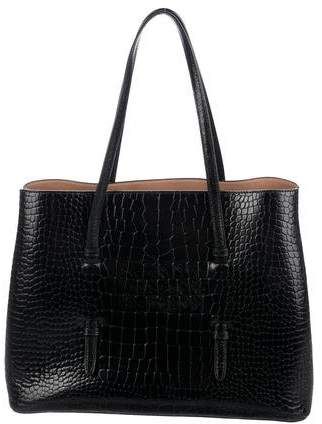 Alaia Embossed Leather Tote Vintage Activities, Alaia Bag, Classy Purses, Gunmetal Hardware, Minimalist Bag, Leopard Heels, Classic Handbags, Beautiful Handbags, Bag Shop