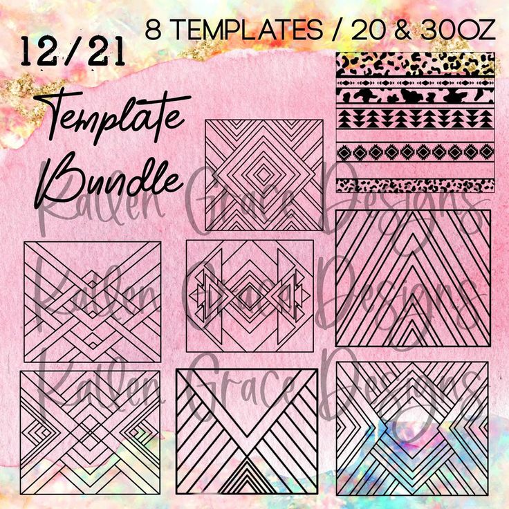 the template bundle for 12 different patterns and designs