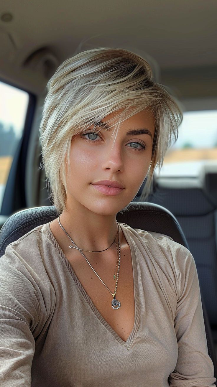 Wavy Pixie Haircut, Character Eyes, Edgy Pixie Hairstyles, Hair Must Haves, Short Wavy Pixie, Wavy Pixie Cut, Pixie Haircut Styles, Wavy Pixie, Hair Styles Ideas