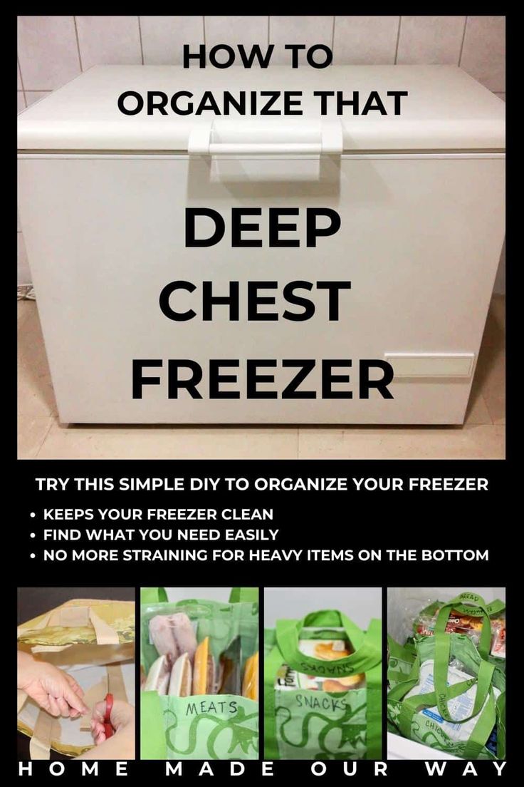 a freezer with instructions on how to organize that deep chest freezer and keep it fresh