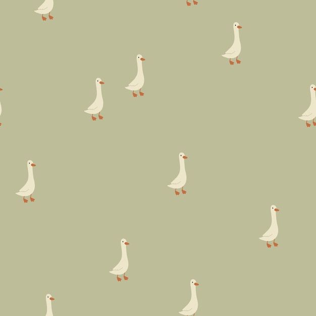 a flock of birds walking across a green field