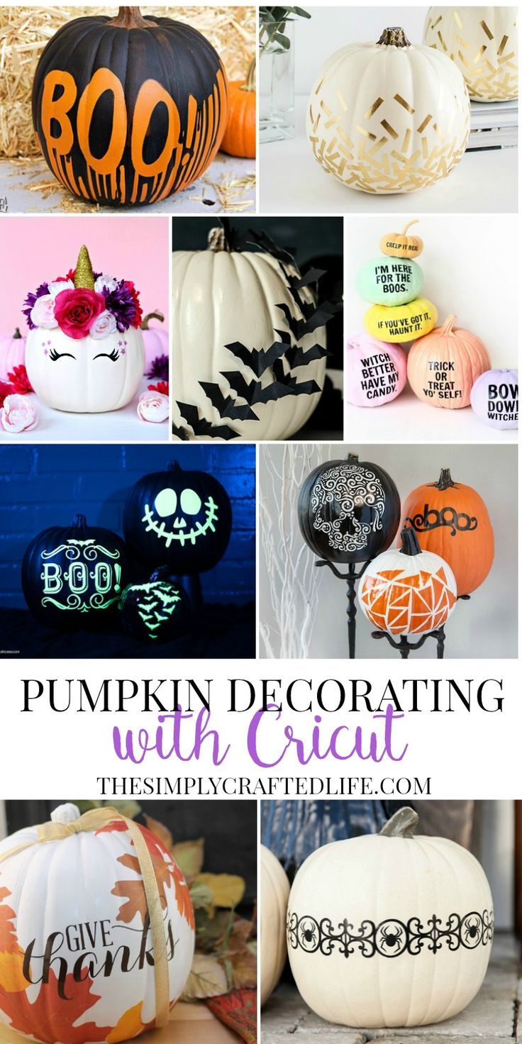 pumpkin decorating with cricut is the perfect way to decorate your home for halloween