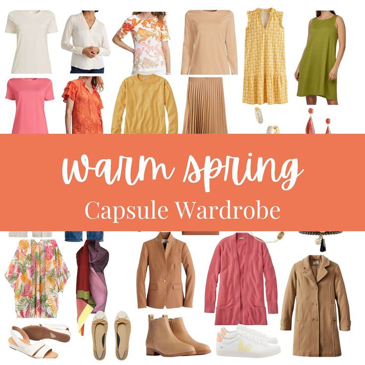 WARM SPRING CAPSULE WARDROBE 7 tops in warm, bright colors 4 bottoms + 2 dresses perfect for Warm Spring 5 completer pieces to style 4 pair of varied neutral shoes 8 bright and fun accessories Want to learn more about Warm Spring (or any season)? Comment “EXPLORE” to get the link. #warmspring #warmspringcolors #warmspringclothes #truespring #truespringcolors #truespringpalette #springcapsulewardrobe #springcapsule #capsulewardrobe #capsulewardrobeblogger #capsulewardrobechallenge #capsulec... Golden Spring Color Palette, Warm Spring Outfit Ideas, Warm Spring Aesthetic, Warm Spring Capsule Wardrobe, Warm Spring Wardrobe, True Spring Outfits, Strawberry Blonde Light, Completer Pieces, Warm Spring Makeup