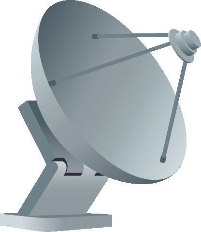 an image of a satellite dish on a white background