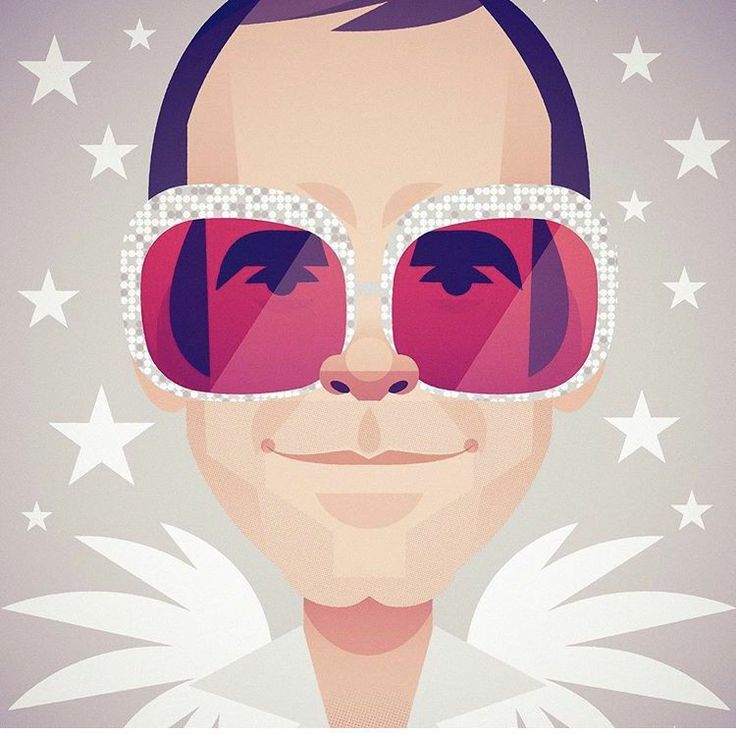 a man with red sunglasses and stars on his head is shown in the shape of an angel