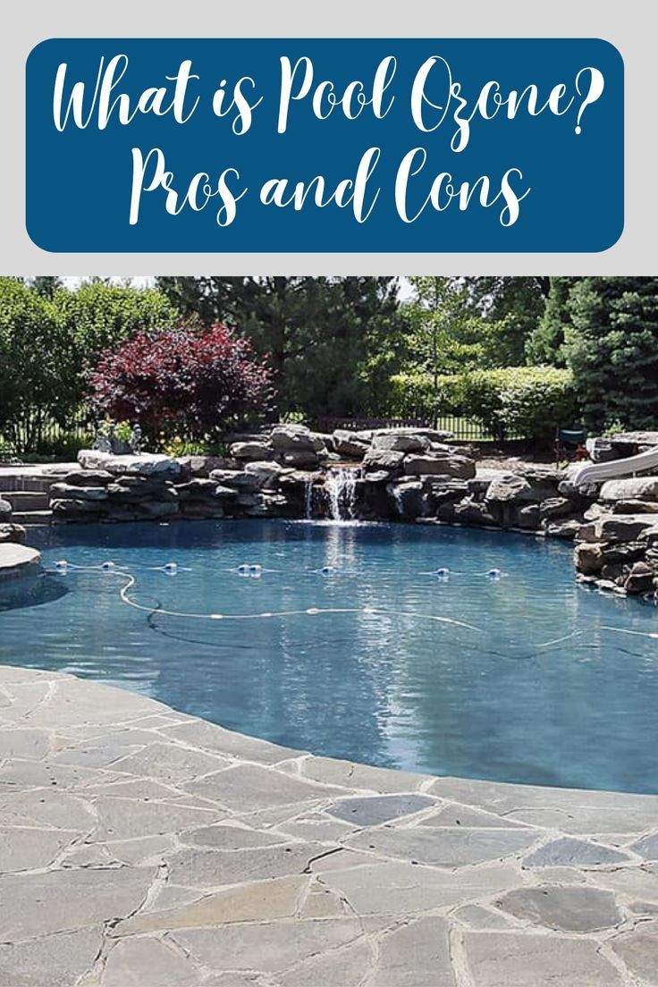 a pool with rocks and water features the words what's pool gone? pros and cons