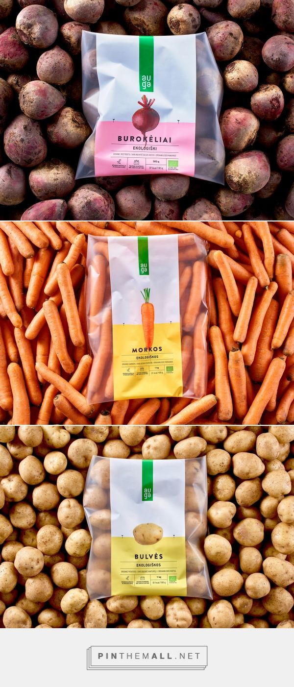 the different types of vegetables are shown in three separate pictures, each containing potatoes and carrots