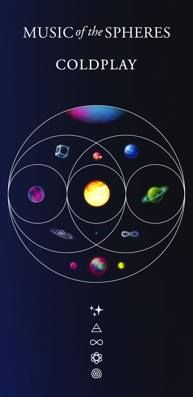 the book cover for music of the spheres coldplay