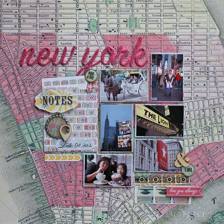 a collage of photos with the word new york on it