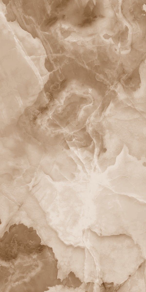 an orange and white marble textured wallpaper with some brown paint on it's surface