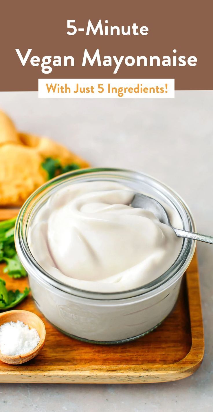 vegan mayonnaise with just 5 ingredients