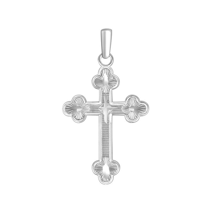 Elevate your style with our Solid Gold Diamond Cut Cross Pendant Necklace. This unisex piece adds a touch of shine to any outfit, making a statement of elegance and sophistication. The shiny cross pendant is a symbol of faith and makes a perfect gift for yourself or a loved one. SKU: TKM1950A 30mmx18mm 1.9Grams White Gold Necklace With Large Cross Pendant, White Gold Large Cross Pendant Jewelry, Formal Polished Cross Pendant Necklace, Polished Cross Necklace For Formal Occasions, Formal Polished Cross Necklace, White Gold Cross Necklace With Large Pendant, Elegant Hallmarked Cross Pendant Necklace, White Gold Formal Cross Pendant Necklace, Elegant Engraved Cross Pendant