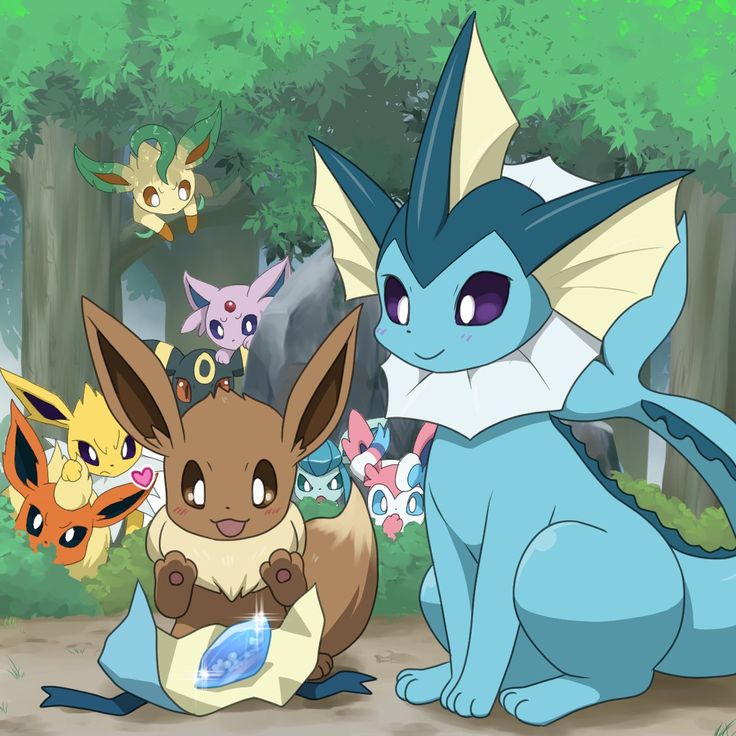 pokemon and their friends are in the forest