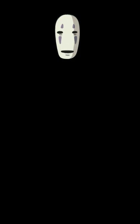 an animated face is shown in the dark