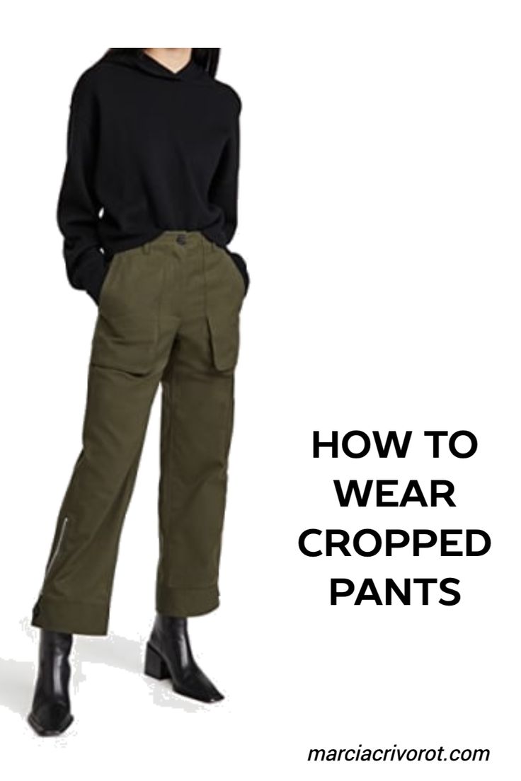 how to wear cropped pants, cropped pants for petites Plaid Crop Pants Outfit, Cropped Tailored Pants Outfit, Ankle Length Cargo Pants Outfit, Navy Crop Pants Outfit, Crop Khaki Pants Outfit, Cropped Black Pants Outfit Winter, Cropped Trousers Outfit Summer, Cropped Trousers And Boots, Kick Crop Pants Outfit