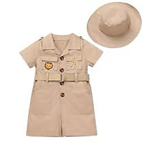 Jungle Theme Birthday Party Outfit, Zookeeper Outfit, Safari 1st Birthday Party, Animals Outfit, Baby Safari Outfit, Safari Explorer, Safari Hats, Safari Costume, Birthday Animals