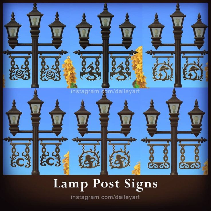 an image of lamp post signs