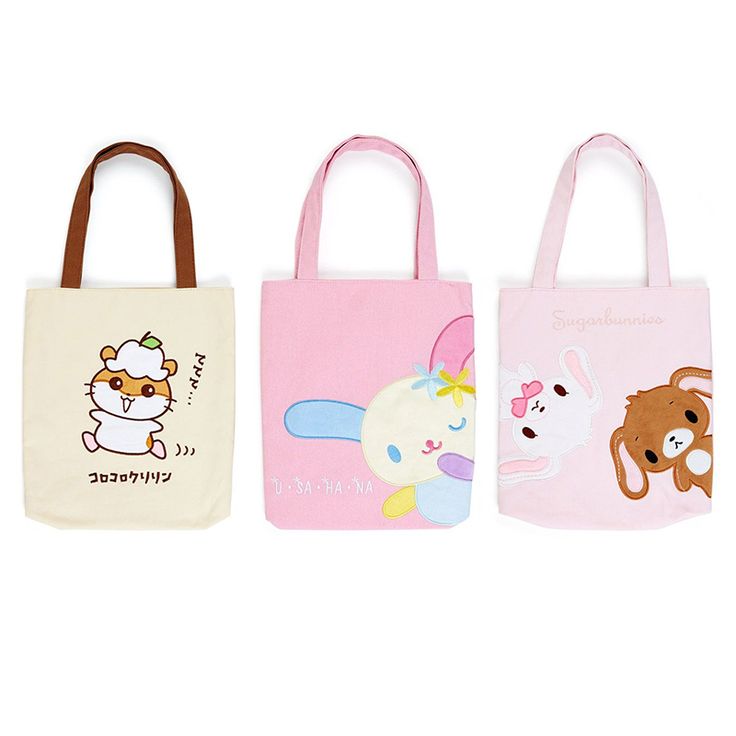 Bring it back to the early 2000s with these classic Sanrio Heisei Y2K Tote Bags! Each one is decorated with elusive characters from the kawaii history of Sanrio, such as Usahana, Sugarbunnies, and Corocorokuririn. They come with a large inner compartment with a smaller pocket to fit all of your favorite small gifts! Bag measures 12.25" x 11", straps measure 19" long Official Sanrio item, imported from Japan. Sanrio Usahana, Sanrio Tote, Y2k Tote Bag, Sanrio Bag, Japan Outfit, Bring It Back, Royal Outfits, Essential Bag, Easy Paper Crafts