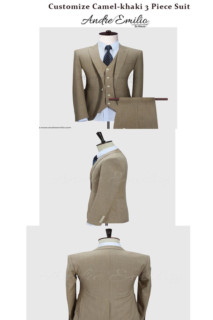 The suit presents Andre Emilio’s style with a touch that is both elegant and dynamic. The textured camel color 3 Piece Suit gives a casual and contemporary touch that combines perfectly with the fit highlighting the male physique. The jacket remains close-fitting through the torso and the shoulders are slightly pronounced, while the trousers are straight through the leg and slim fit, 5 buttons V-shape waistcoat completes your look. Fitted Brown Three-piece Suit For Office, Beige Three-piece Suit With Notch Lapel For Business Casual, Beige Notch Lapel Three-piece Suit For Business Casual, Beige Three-piece Suit With Notch Lapel, Beige Slim Fit Blazer For Work, Fitted Brown Double Breasted Suit, Tailored Beige Suit, Tailored Beige Long Sleeve Suits, Beige Single Breasted Three-piece Suit For Business Casual