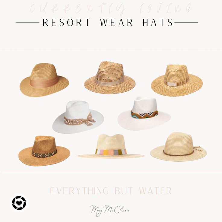 Currently Loving | Resort Wear Sun Hats from Everything But Water // Straw Hat// Beach Hat// Fedora// White Straw Hats// Panama Hat// #LTKseasonal wear #LTKresortoutfit #beachaccessories #springoutfits Follow my shop @megmcclure on the @shop.LTK app to shop this post and get my exclusive app-only content! #liketkit #LTKaustralia #LTKbrasil #LTKtravel #LTKswim #LTKstyletip @shop.ltk https://liketk.it/3yGKd Hat Fedora, Straw Hat Beach, Straw Hats, Beach Hat, Beach Accessories, Amalfi, Straw Hat, Resort Wear, Sun Hats