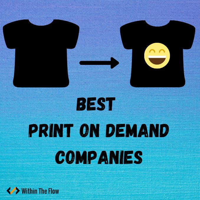 two t - shirts with the words best print on demand companies