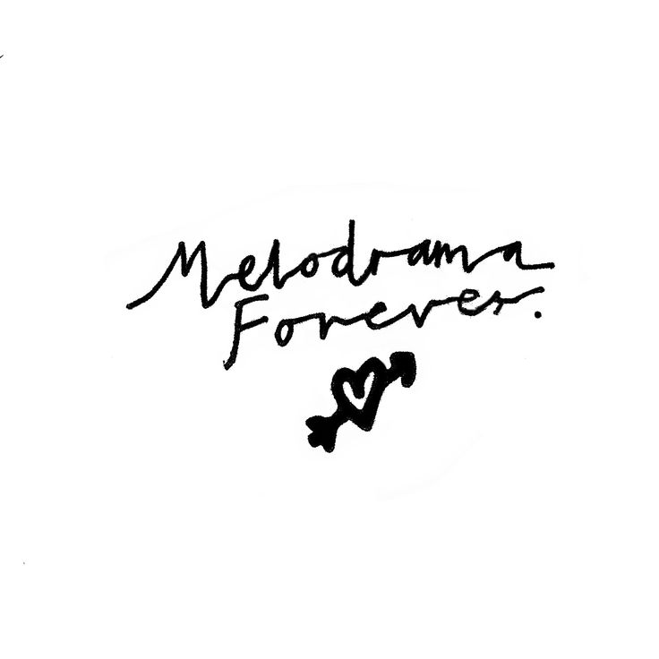 a black and white photo with the words melodroma forever written on it