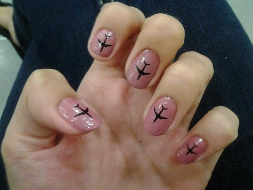 airplane nails Airplane Nails, Nail Art Studio, Flight Attendants, Girls Nails, Beautiful Nail Art, Cute Nail Designs, Travel Inspired, Us Nails, Nail Trends