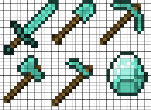 the pixel art is made up of different items