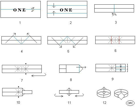 the diagram shows how to make an origami box