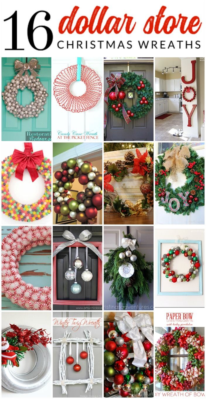 twelve dollar store christmas wreaths