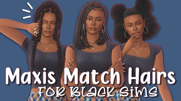 three black women with braids standing next to each other and the words, maiis match hairs for black girls