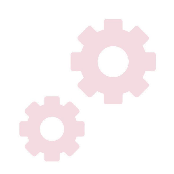 two pink gears sitting next to each other