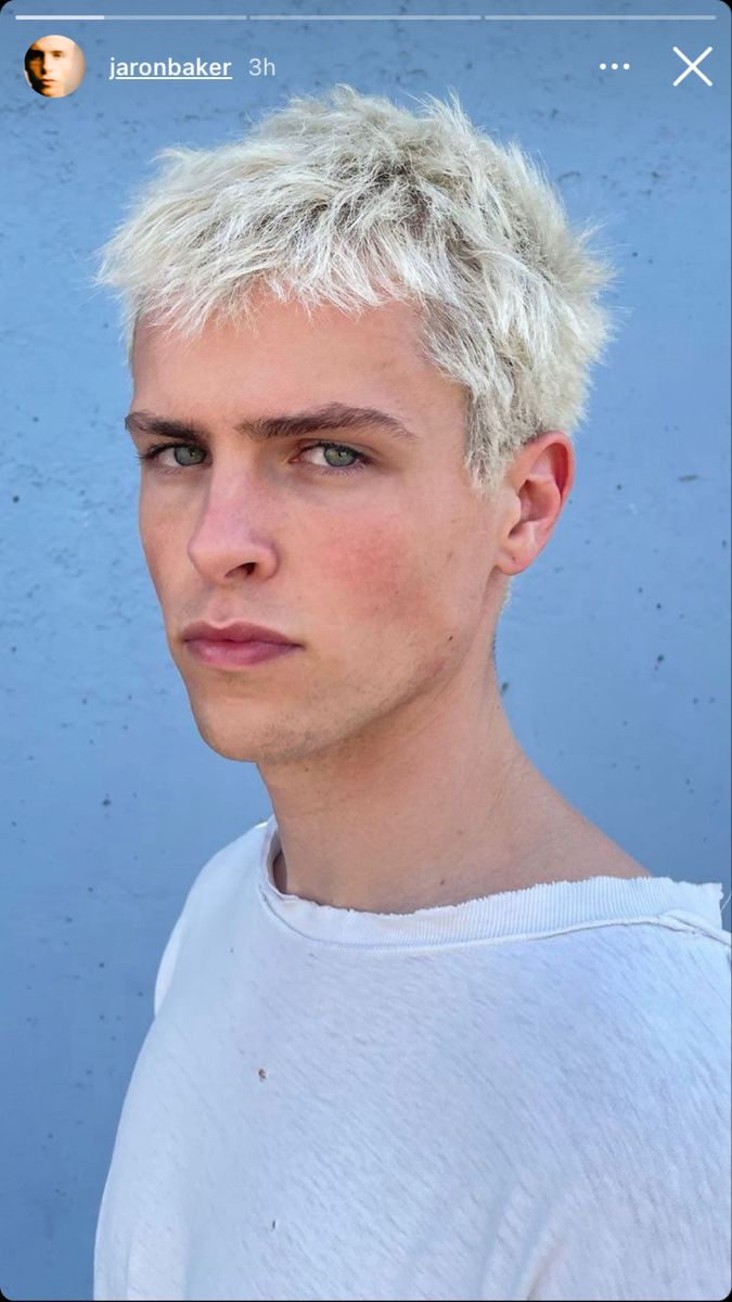 Men’s Short Spiky Haircut, Short Platinum Blonde Hair Men, Short Alternative Hair Men, Spiky Short Hair Men, Grunge Mullet Men, Mens Buzzed Hairstyles, Platinum Blonde Men, Blonde Short Hair Men, Punk Haircut Men