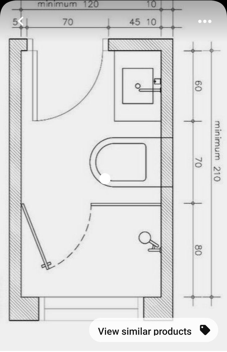 a drawing of a bathroom with a toilet and bathtub in it, along with measurements