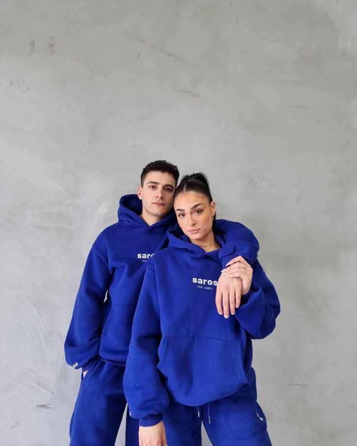 Saros The Label all blue unisex set Matching Sets Couples, Nike Matching Set Outfit Couple, Nike Matching Set Outfit, Matching Tracksuit Couple, Blue Joggers Outfit, Ensemble Couple, Matching Tracksuit, Outfits Matching, Couple Fits