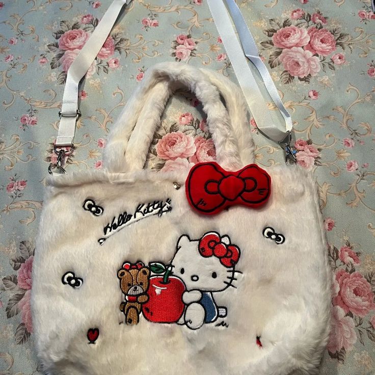 I Have 1 Hello Kitty Bag For Sale! I Have Kuromi And Cinnamoroll Available On My Market If You're Interested. Msg Me For More Info On The Bags (I Can Provide More Pictures), And Shipping Time/ Pickup Location. I Accept Zelle, Cash-App, & Paypal & Cash If You Don't Want To Go Through Facebook. White Hello Kitty Kawaii Bag, Cute White Shoulder Bag With Cat Design, Cute White Shoulder Bag With Animal Design, White Kawaii Bag With Animal Design, Cute Hello Kitty Print Tote Bag, Cute Hello Kitty Bags For Daily Use, Cute Hello Kitty Print Tote Shoulder Bag, Cute Tote Shoulder Bag With Hello Kitty Print, Everyday Cute Hello Kitty Shoulder Bag