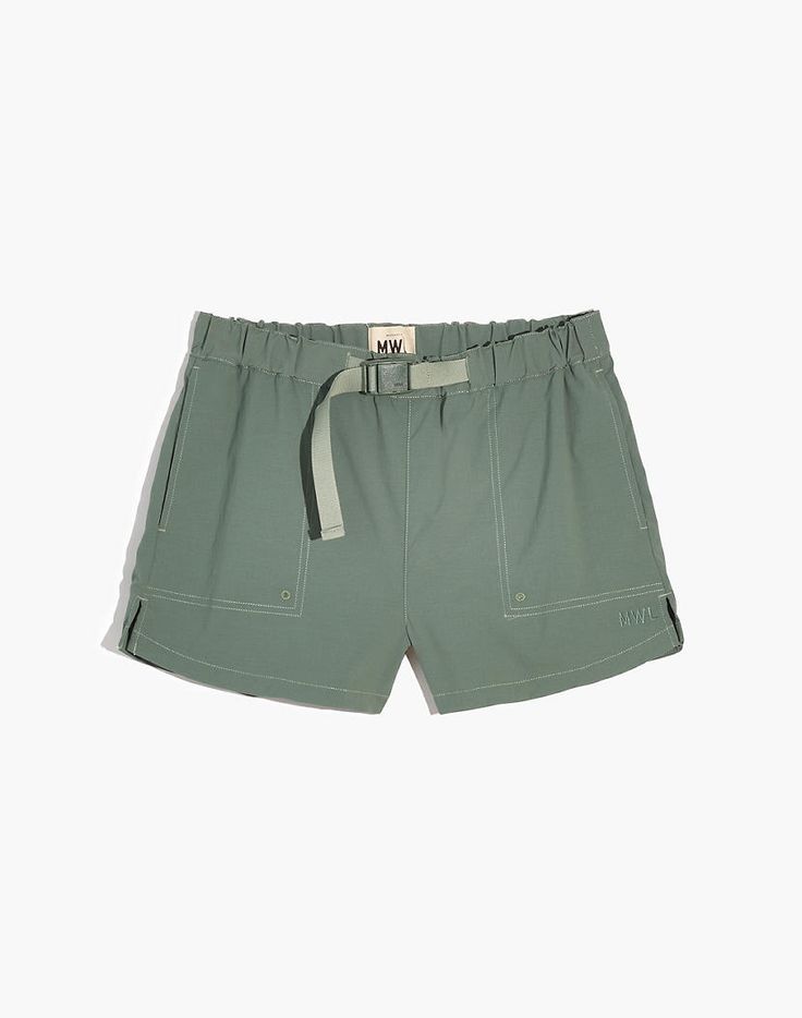 MWL Hiking Shorts Hometown Heroes, Hiking Shorts, Madewell Denim, Pocket Bag, Adjustable Belt, Sustainable Fabrics, Go Ahead, Bags Shoes, Running Errands