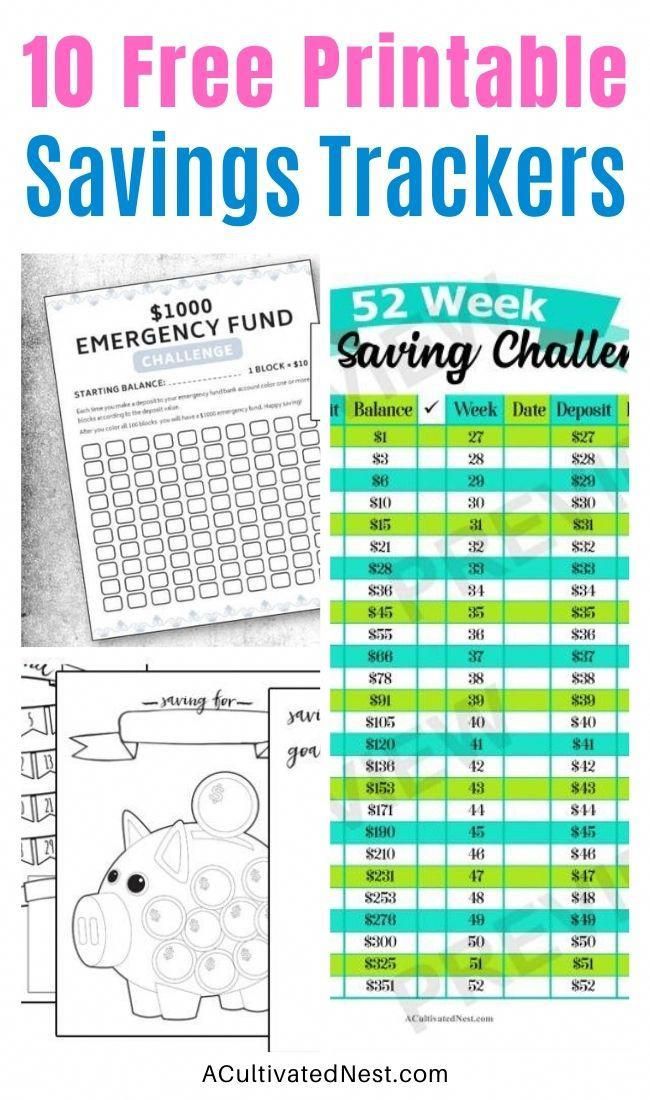 the free printable savings tracker for kids to use in their homes and school projects