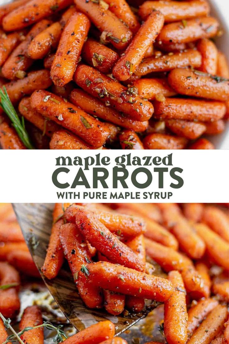 maple glazed carrots with pure maple syrup