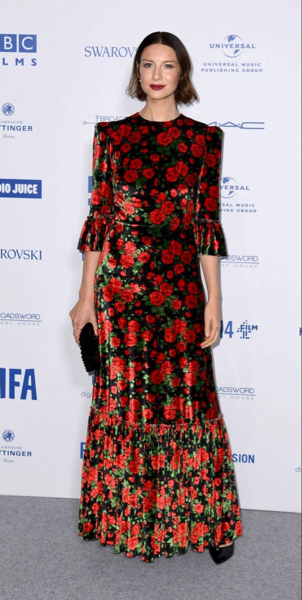 Wife Dress, Caitriona Balfe Outlander, Vampires Wife, Vampire's Wife, The Vampires Wife, Independent Film, Caitriona Balfe, Green Floral Dress, Gala Dresses