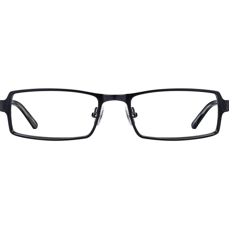 A medium wide stainless steel full-rim eyeglasses with comfortable acetate temples. | Zenni Men's Classic Rectangle Prescription Eyeglasses Black Plastic Black Rectangle Glasses, Rectangle Glasses, Rim Design, Zenni Optical, Black Rectangle, Effortless Elegance, Prescription Eyeglasses, Black Plastic, Round Face