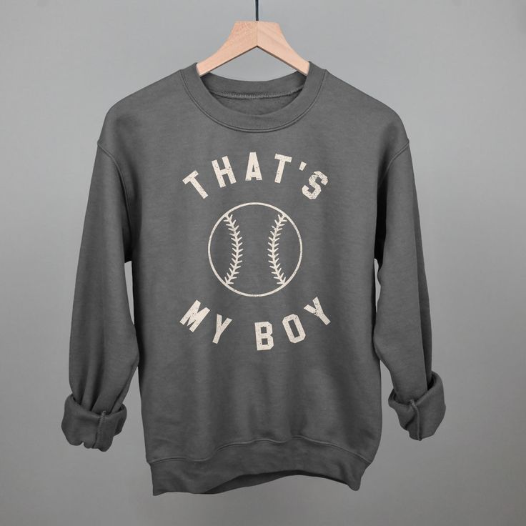 That's My Boy Baseball – Ivy + Cloth Girls Soccer, Soccer Boys, My Boy, Heather White, Comfort Colors Tee, Crew Sweatshirts, Heather Black, Steel Blue, Hat Fashion