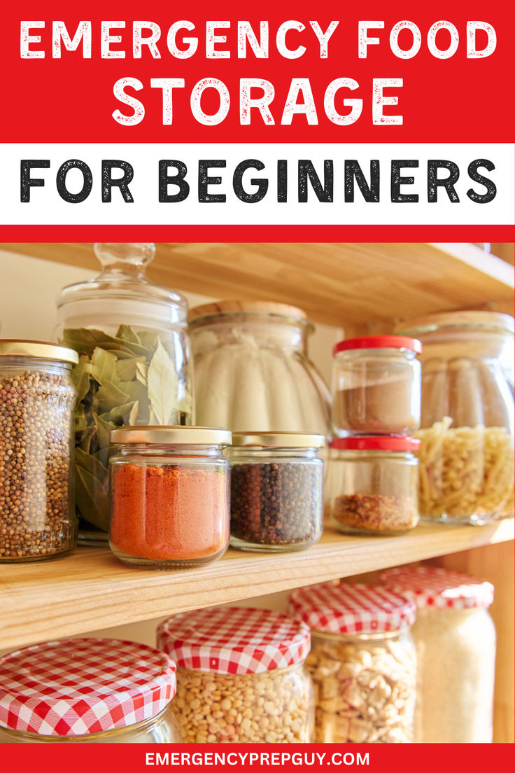 A well-organized pantry shelf with jars of spices, grains, and canned food, showcasing ideas and containers for long-term food storage and preparedness. How Long Does Home Canned Food Last, Long Term Food Storage Ideas, Emergency Food List, Long Term Storage Food, Emergency Preparedness Kit List, Food Storage Ideas, Storing Food Long Term, Emergency Preparedness Food Storage, Survival Food Storage