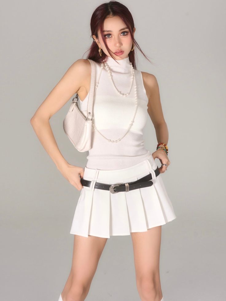 Age: 18-24 years oldSize: XS S M LPattern: Solid colorStyle: VersatileWaist type: Low waistColor classification: black white brown Pay attention to the store delivery beltCatalog number: B3982E31Skirt type: A-line skirtYear Season: Spring 2023Skirt length: Short skirtPopular elements/craftsmanship: pleated skirtsSilhouette: Type AMaterial composition: polyester White Mini Length Tennis Skirt For Party, White Mini Tennis Skirt For Party, Casual White Tennis Skirt For Party, Trendy White Tennis Skirt For Party, Trendy High Waist White Skirt, Trendy High Waist White Mini Skirt, White Fitted Pleated Skirt, White Casual Mini Skirt For Party, Trendy White Fitted Skort