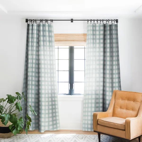 Brynesha Polyester Blackout Curtain Pair Playroom Curtains, Boys Room Curtains, Gingham Curtains, Plaid Curtains, Nursery Curtains, Arrow Design, Blackout Windows, Deny Designs, Room Darkening